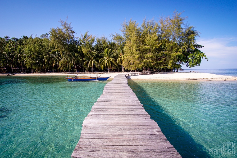 jetty at Fadhila Cottages in the Togean Islands