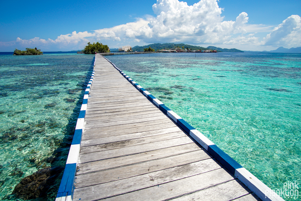 Pulau Papan bridge in the Togean Islands