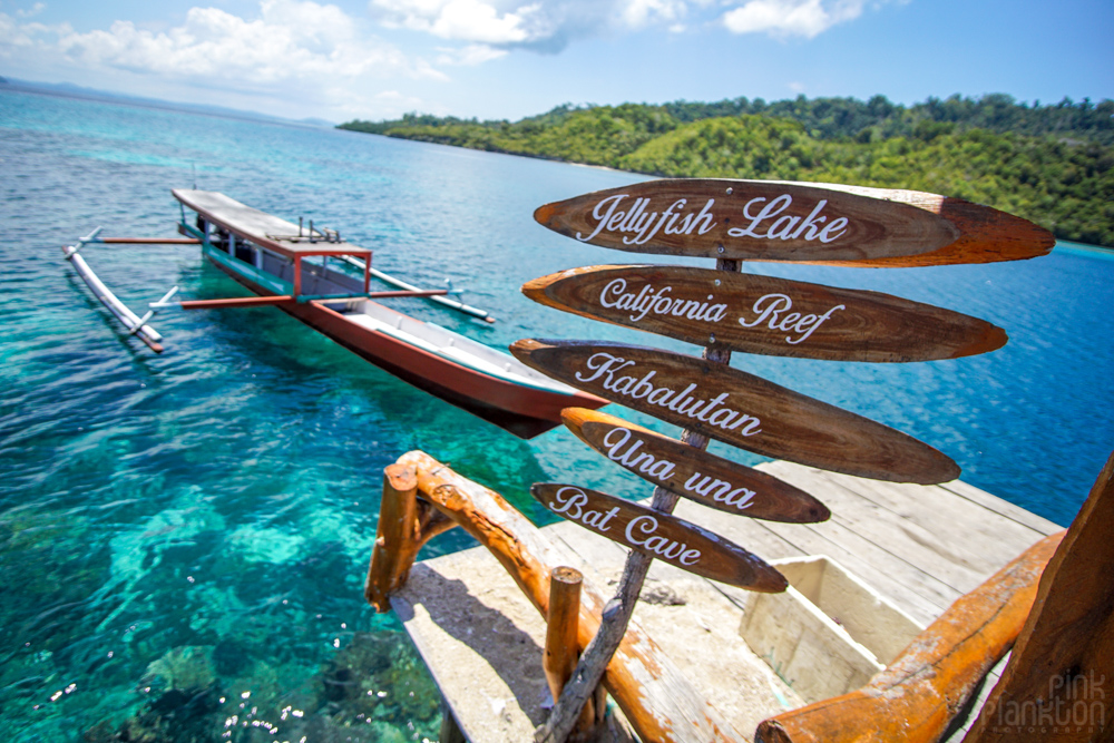 sign in Pulau Papan in the Togean Islands