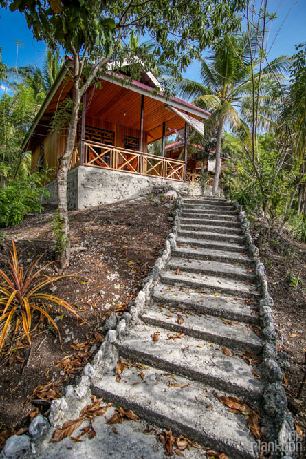 bungalow on the hill of Sera Beach in the Togean Islands