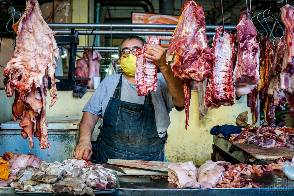 butcher at Campeche local market