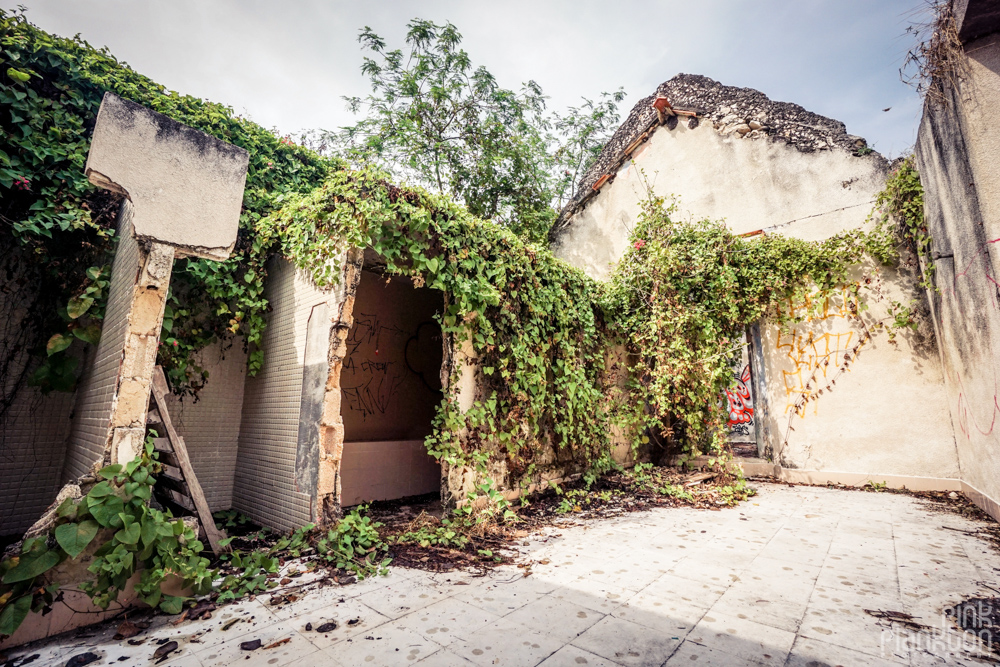abandoned building in Minsebalam ghost town