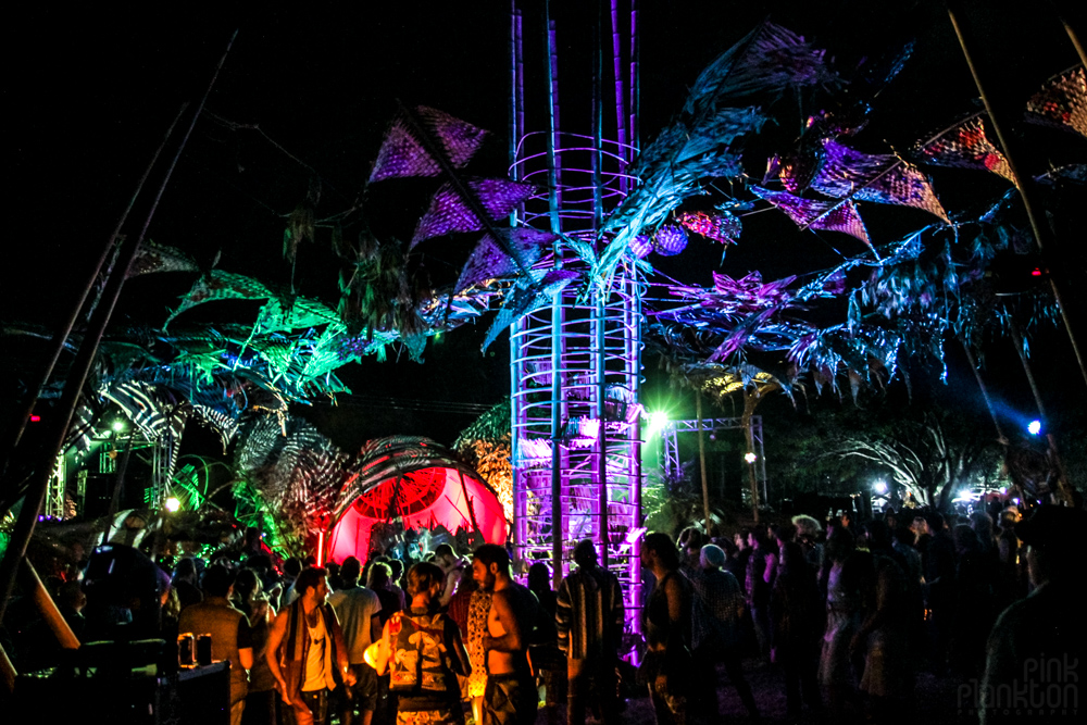 Cosmic Convergence stage at night