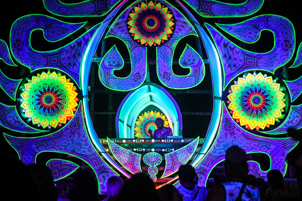 stage at night at Cosmic Convergence Festival