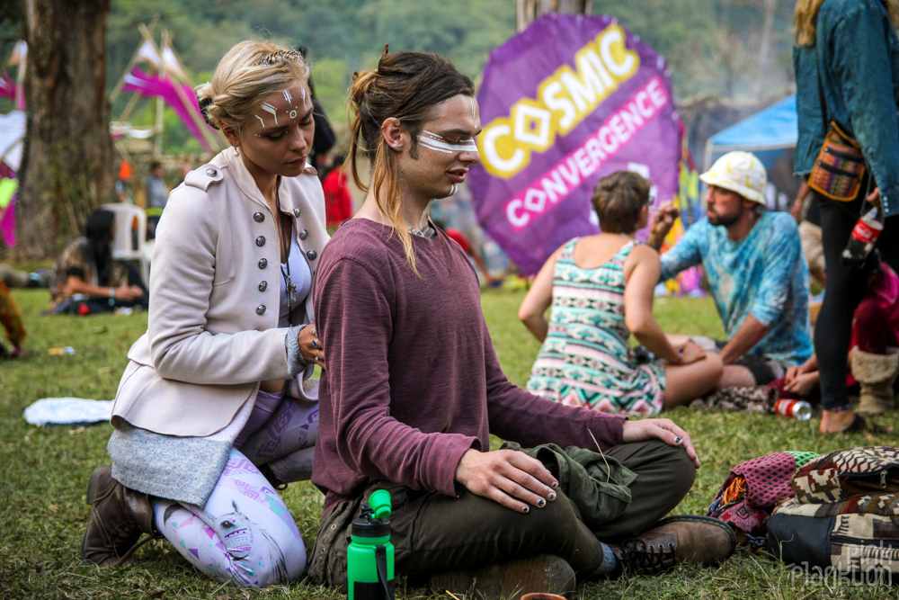 people chilling at Cosmic Convergence Festival