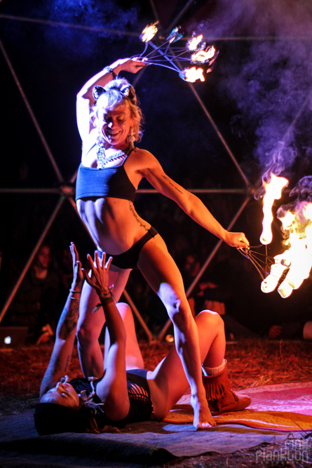 Fire performers at Cosmic Convergence Festival