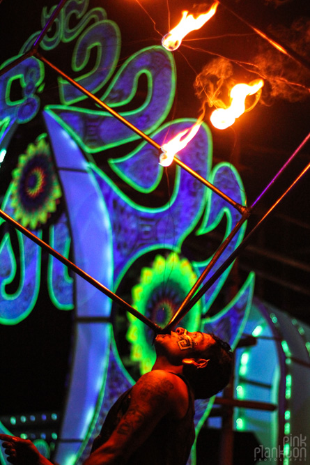 Fire cube at Cosmic Convergence Festival