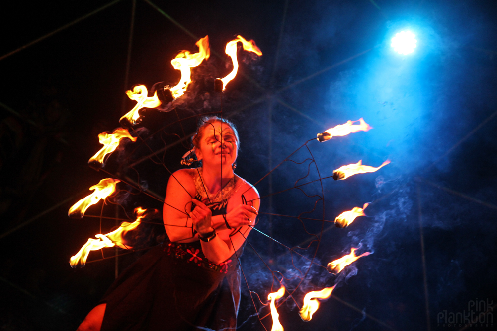 Fire performer at Cosmic Convergence Festival
