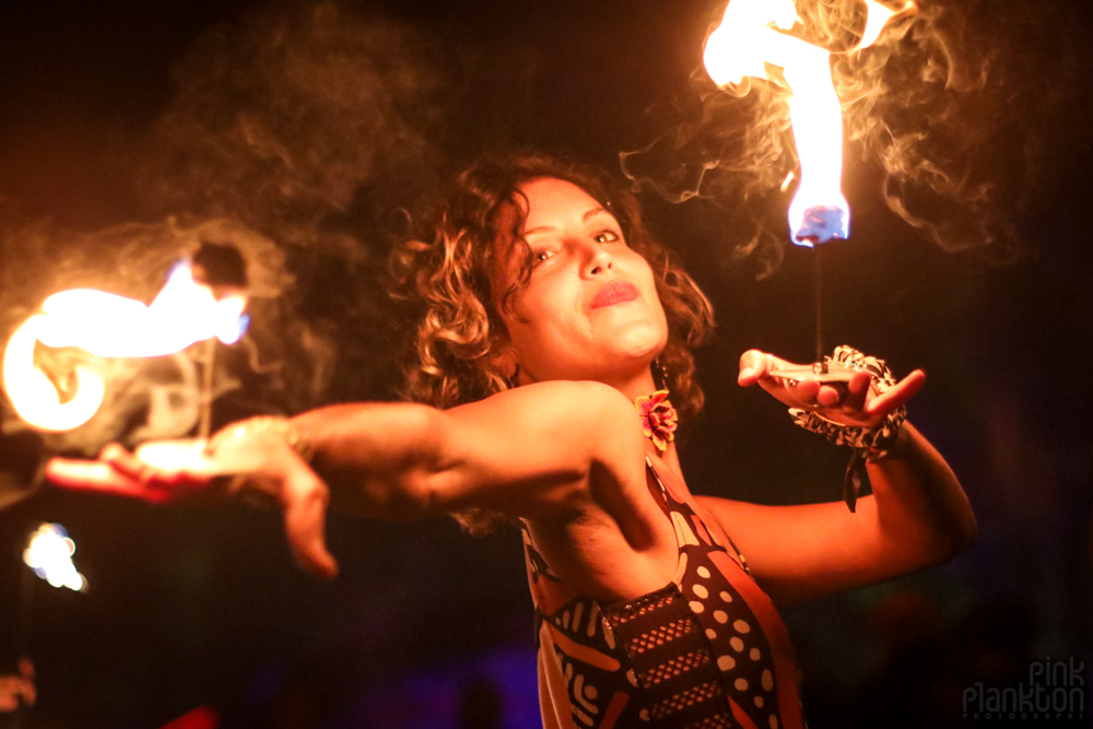 Fire performers at Cosmic Convergence Festival