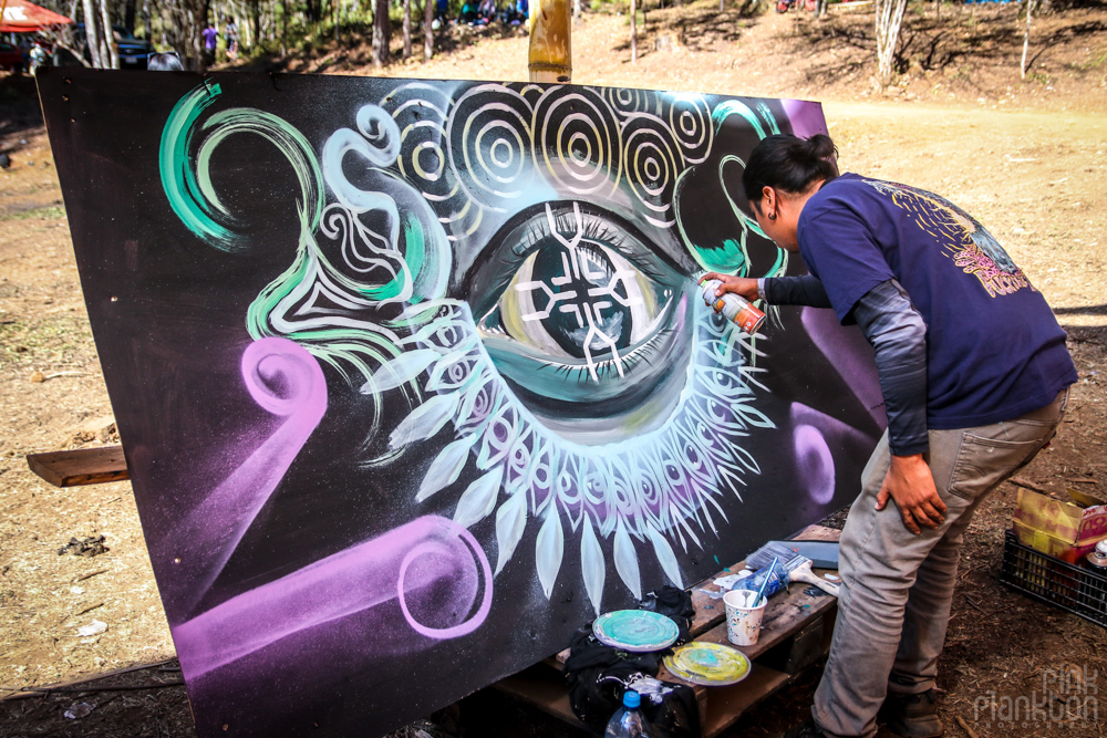 live painting at Festival Psycristrance