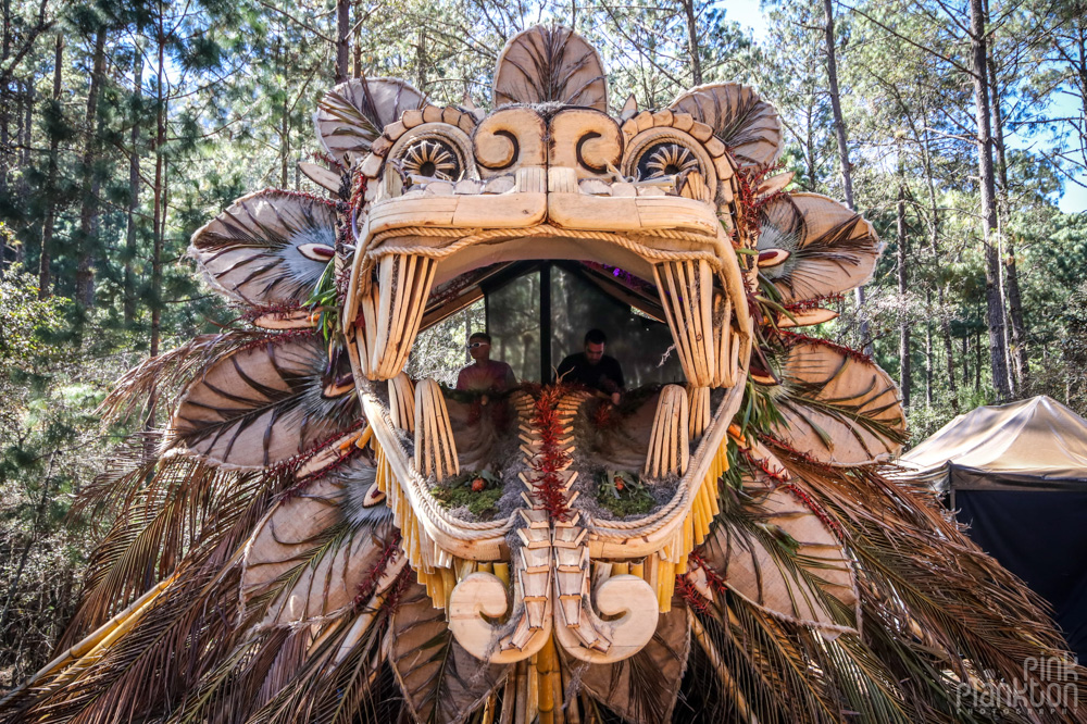 closeup of main stage at Festival Psycristrance