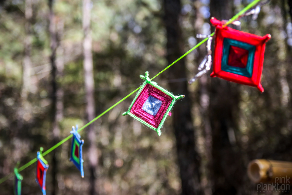 string art decor at Festival Psycristrance