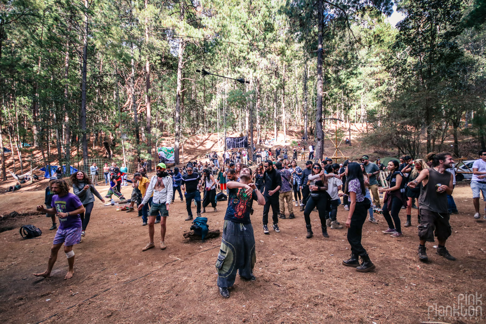 crowd dancing at Festival Psycristrance