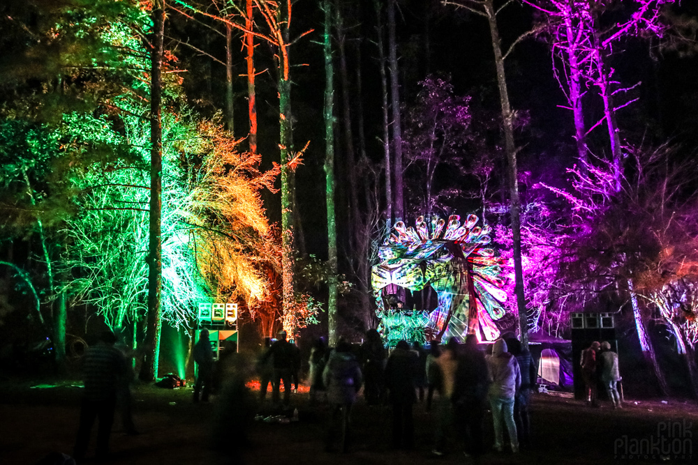 stage at night at Festival Psycristrance