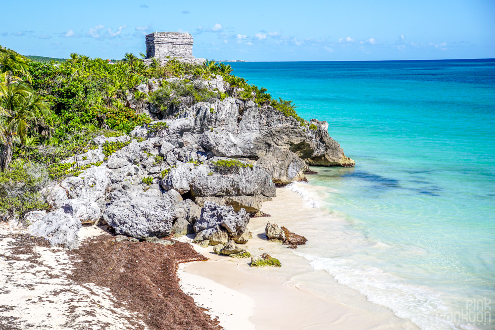 Tulum Mayan Ruins overlooking beach