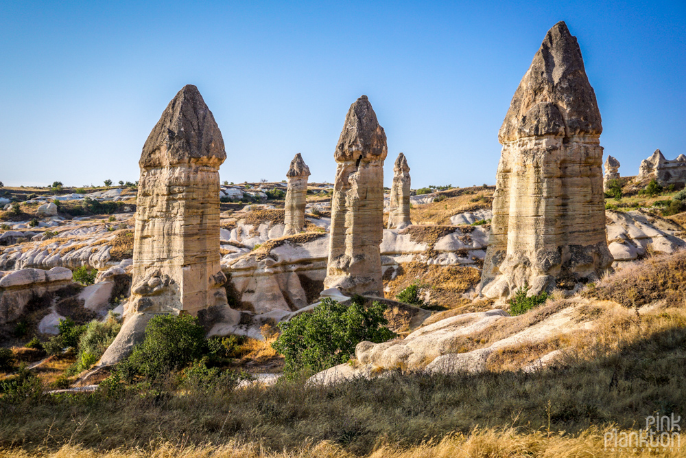 penis-shaped rock formations in Gorkundere Valley in Cappadocia, Turkey