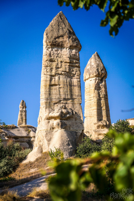 penis-shaped rock formations in Gorkundere Valley in Cappadocia, Turkey