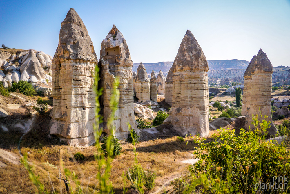 penis-shaped rock formations in Gorkundere Valley in Cappadocia, Turkey
