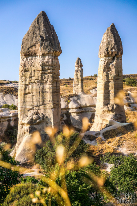 penis-shaped rock formations in Gorkundere Valley in Cappadocia, Turkey