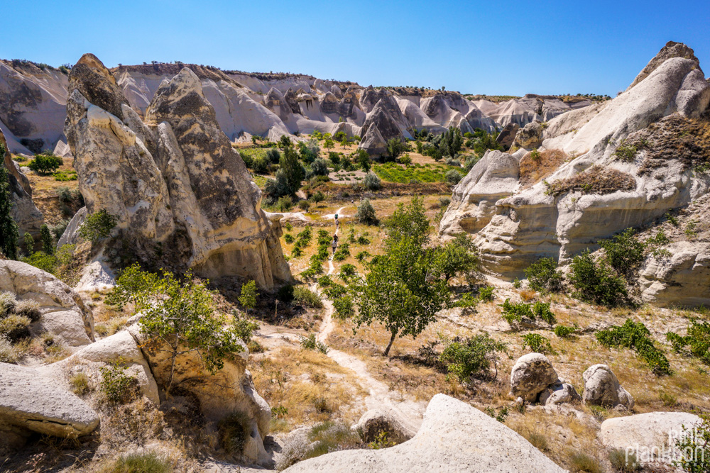 looking over Love Valley in Cappadocia, Turkey