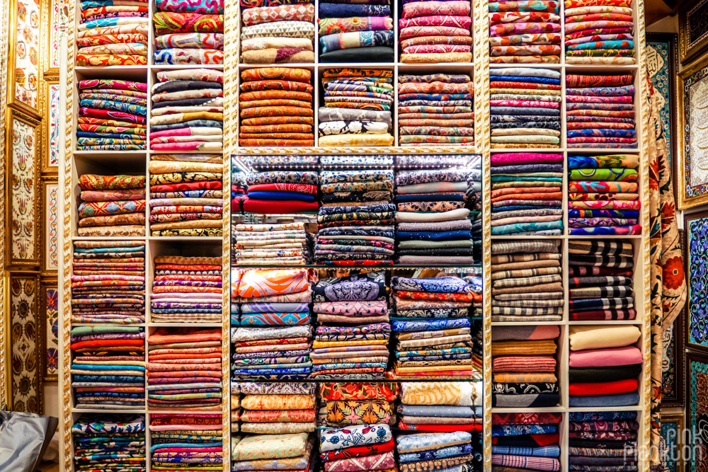 scarves at the Istanbul Spice Bazaar