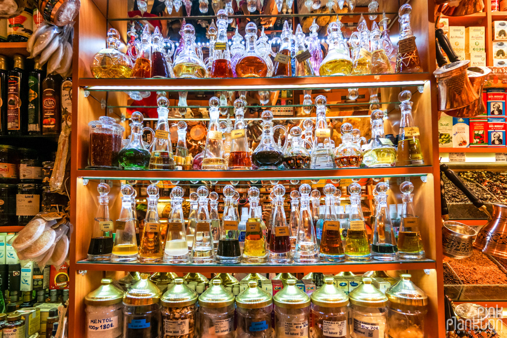 perfumes at the Istanbul Spice Bazaar