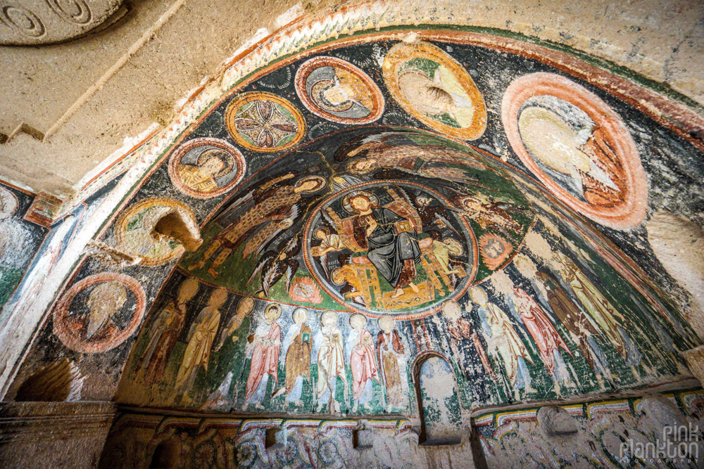 Church cave fresco paintings in Cappadocia, Turkey