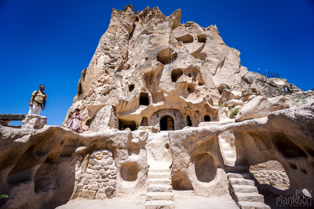 Uchisar Castle in Cappadocia, Turkey