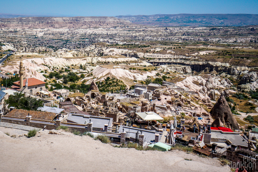 View of Cappadocia from Uchisar Castle in Turkey