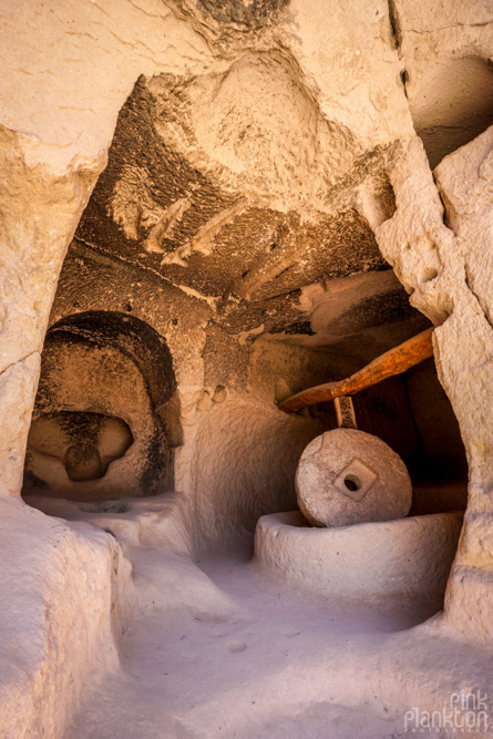 Wheel at Zelve Open Air Museum in Cappadocia, Turkey