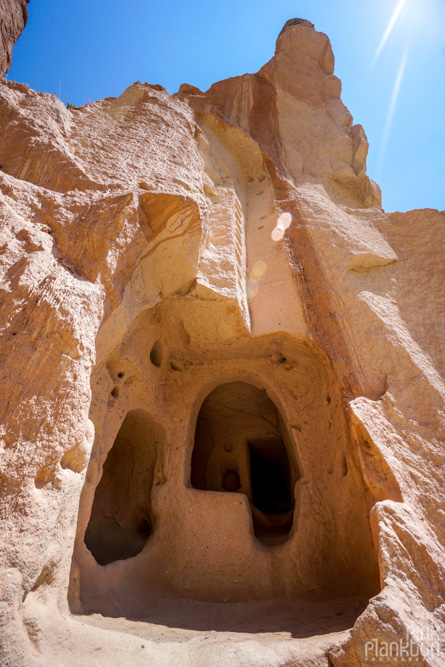 Cave houses at Zelve Open Air Museum in Cappadocia, Turkey