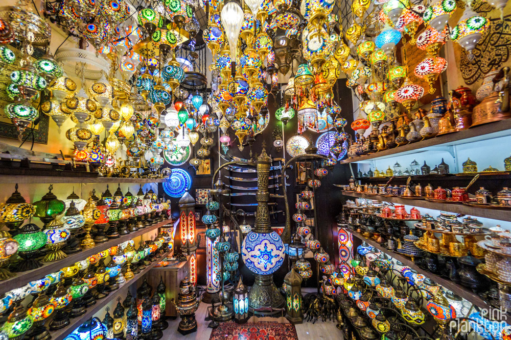 Colorful lamp store in Istanbul's Grand Bazaar