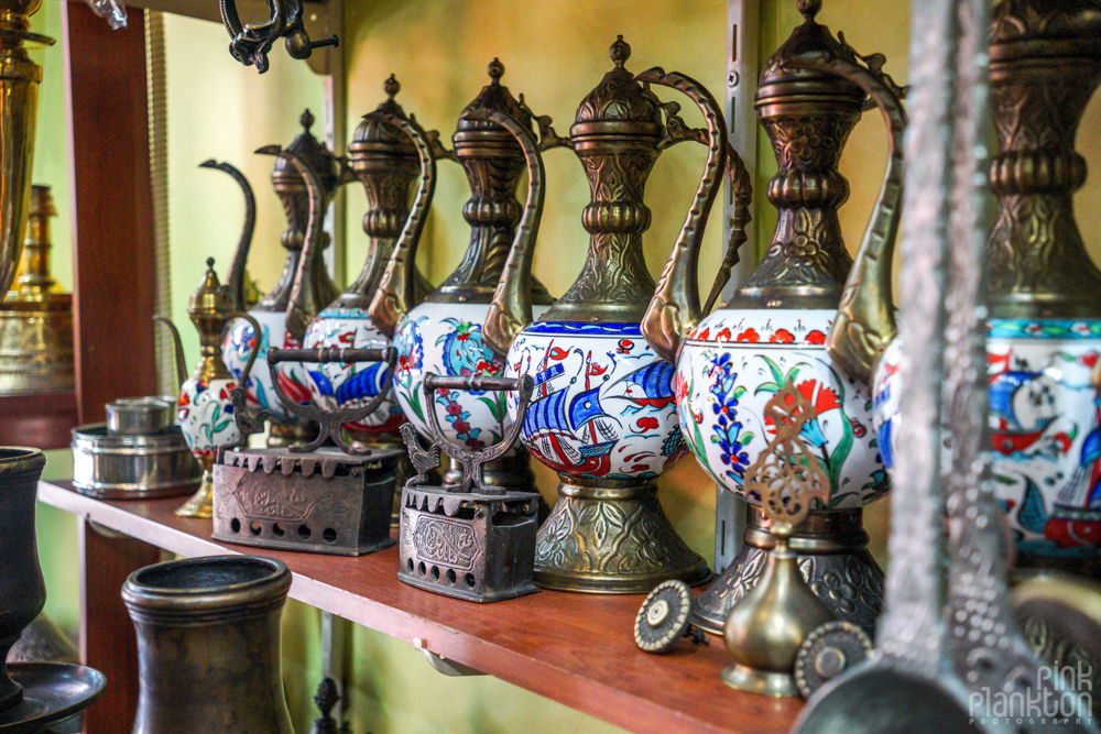 Brass lamps in Istanbul's Grand Bazaar