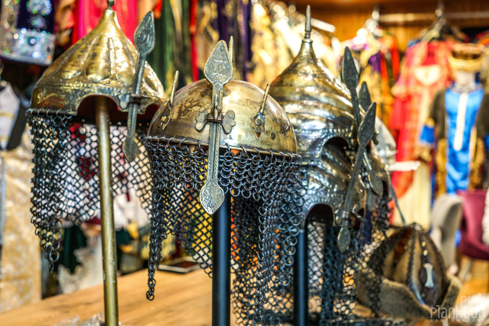 Medieval helmets in Istanbul's Grand Bazaar