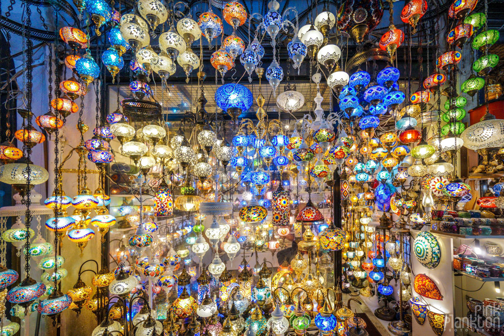 Colorful lamp store in Istanbul's Grand Bazaar