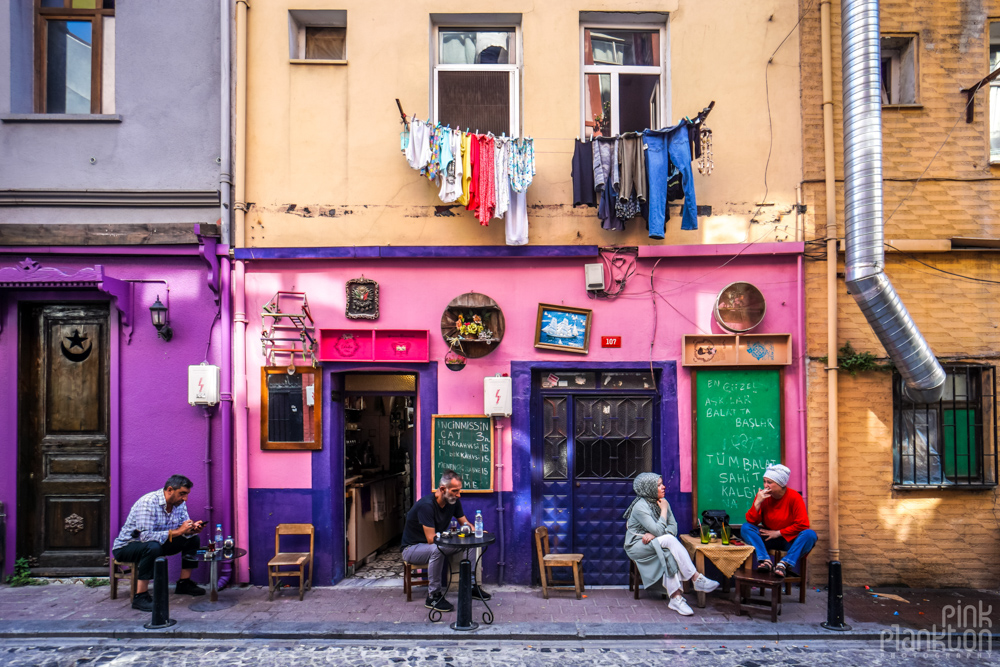 Colorful coffee shop in Balat, Istanbul