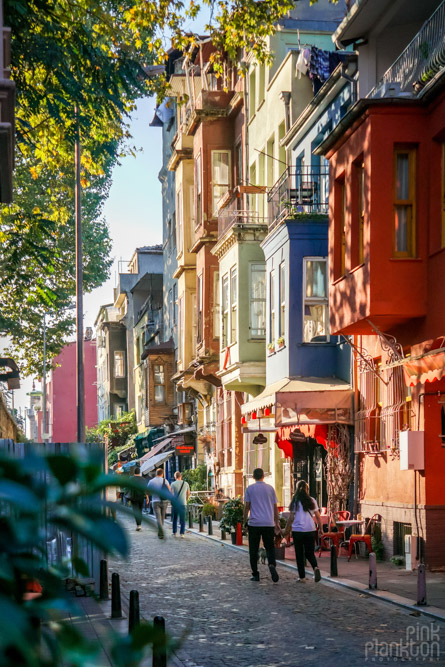colorful buildings in Balat, Istanbul