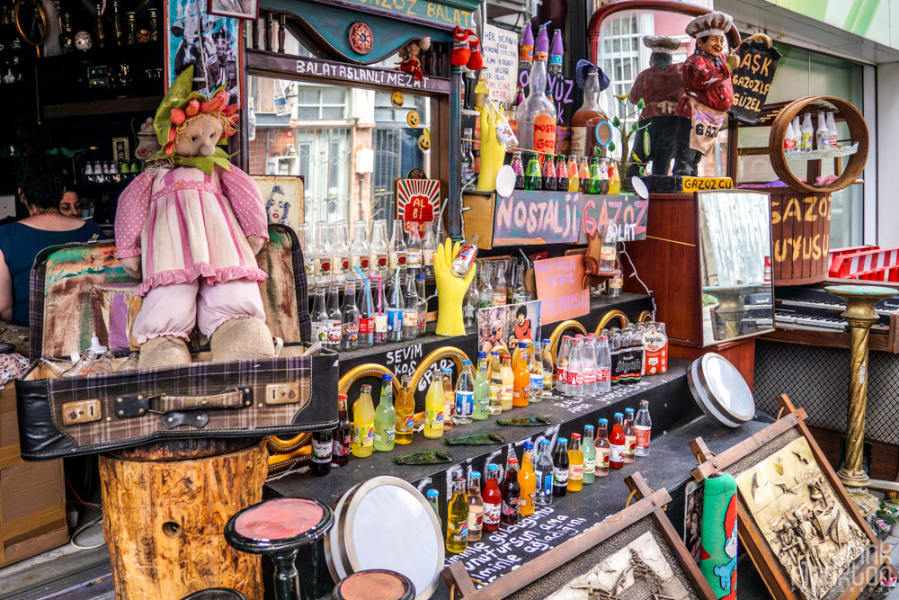 Display in front of Nostalji Gazoz Balat, Istanbul