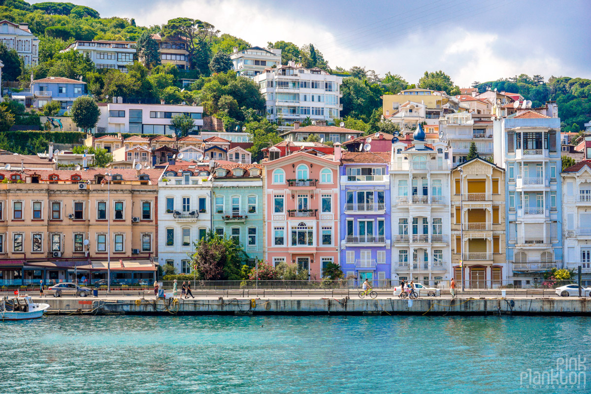 Colorful houses along the river of Arnavutkoy, Istanbul