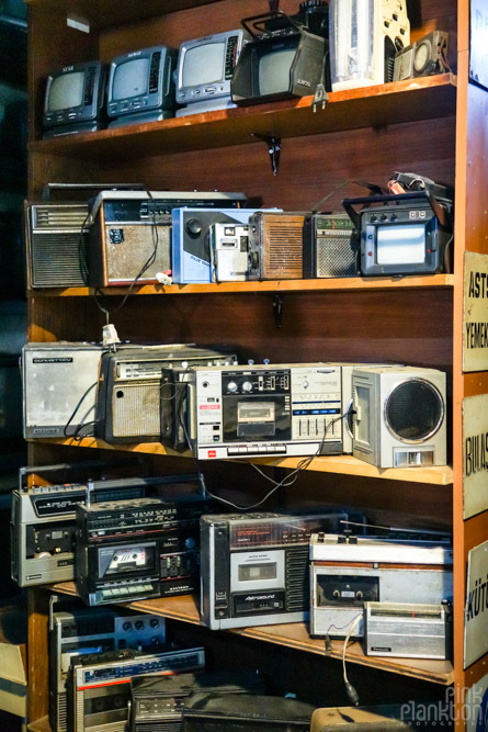 Antique radios at Plato Platonik in Istanbul