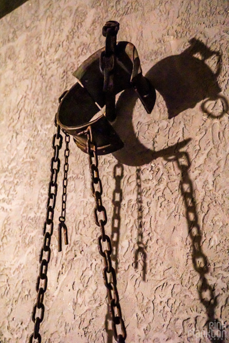 Cuff of electric chair at Plato Platonik in Istanbul