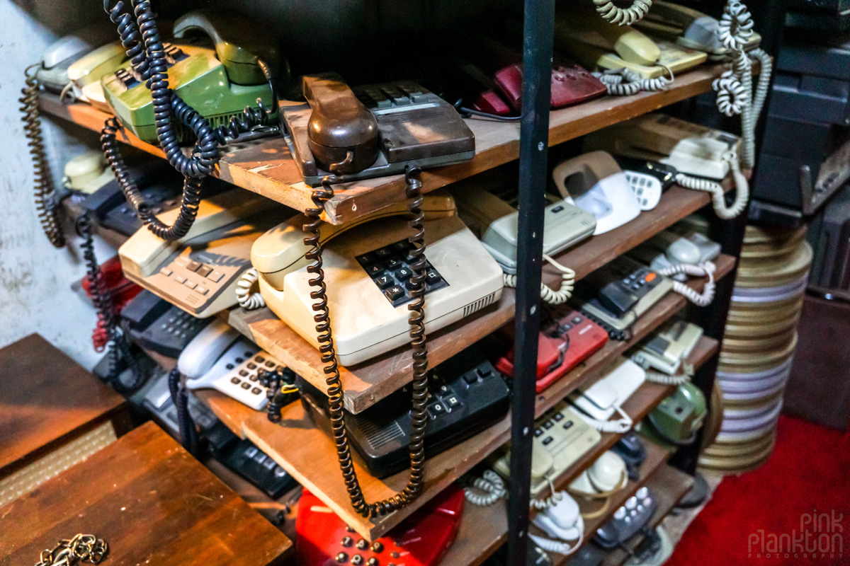 Antique telephones at Plato Platonik in Istanbul