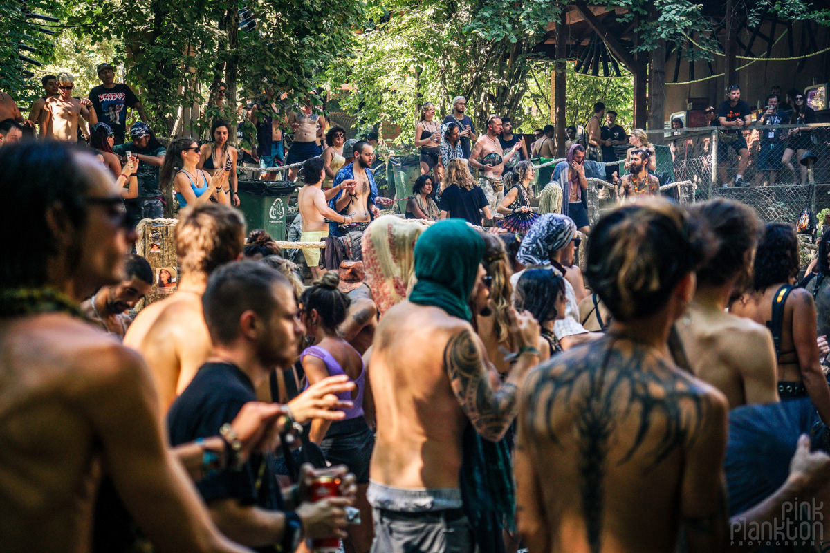 Crowd dancing at Modem Festival