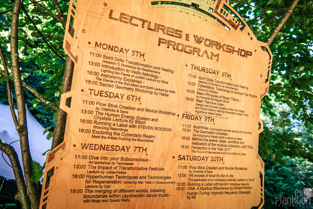 Lecture and workshop sign at Modem Festival