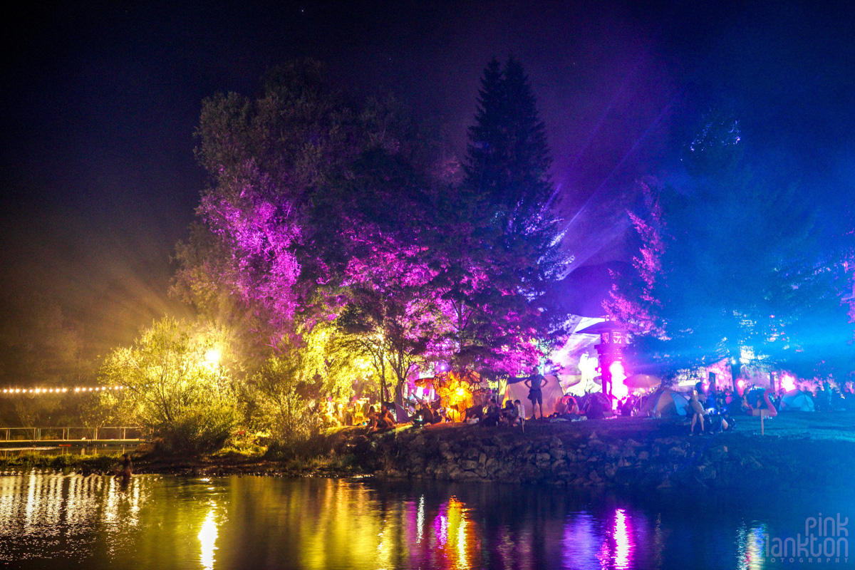 Swamp stage at night at Modem Festival