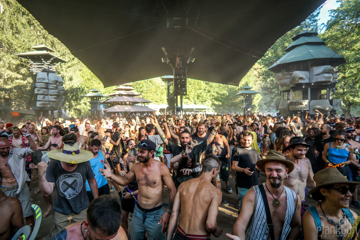 Crowd dancing at Swamp Stage at Modem Festival