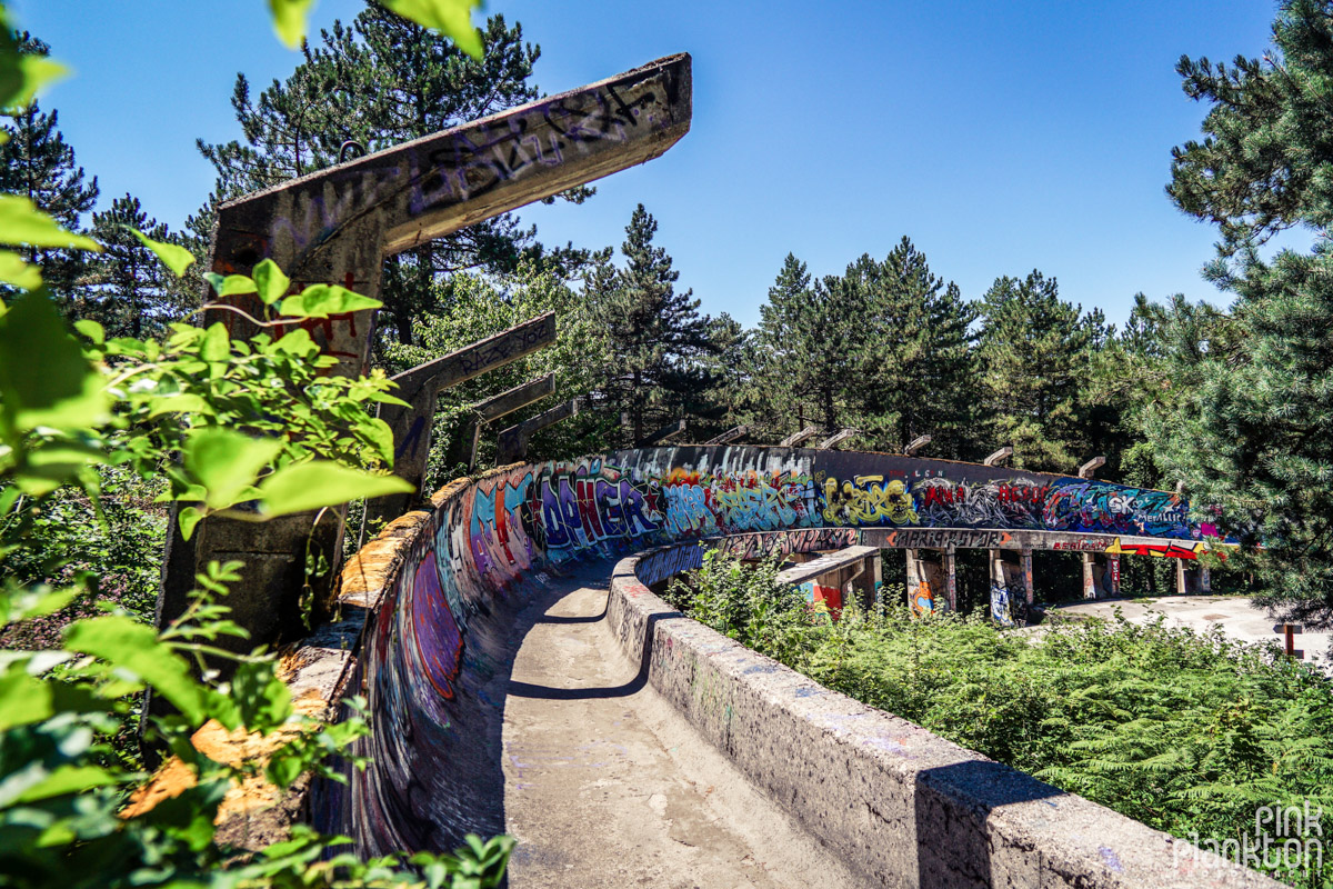 Abandoned bobsled track Sarajevo