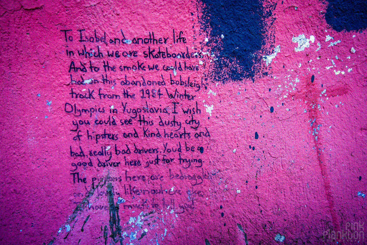 Story written on abandoned bobsled track in Sarajevo