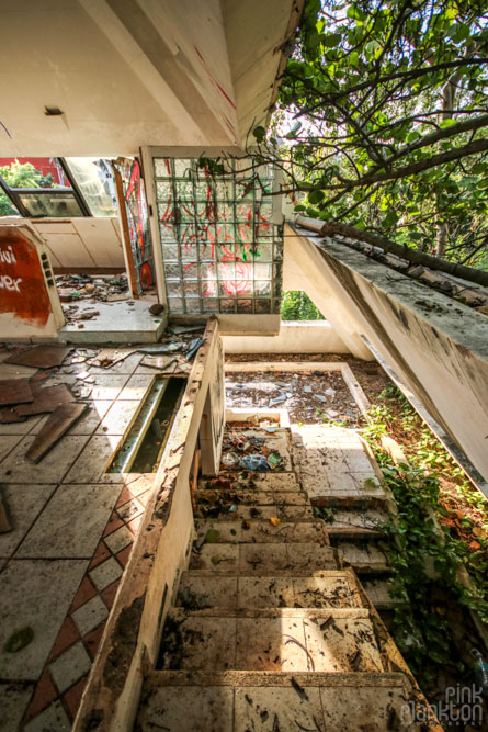 abandoned pyramid mansion in Playa del Carmen Mexico